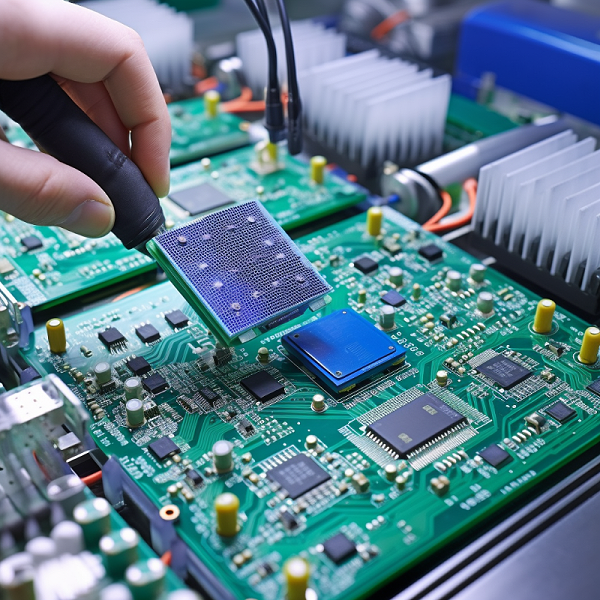千庫網(wǎng)_PCB制造高新技術工廠QC實驗室對電路板上SMT印刷元件的質(zhì)量控制和組裝_攝影圖編號19990624